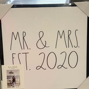 Rae Dunn Black and White Mr. & Mrs. Sign